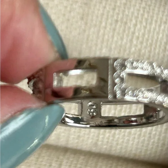 Modern Swarovski Stackable Geometric Ring - Picture 4 of 4